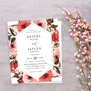 Budget Rosa & Red Rosa Blommigt Bröllop 2
