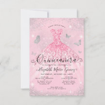 Budget  Rosa Silver Glitter Gown Quinceanera