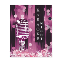 Budget Rosa Sweet 16 Karaoke-inbjudan