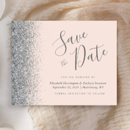 Budget Rosabränd Silver Bröllop Save the Date