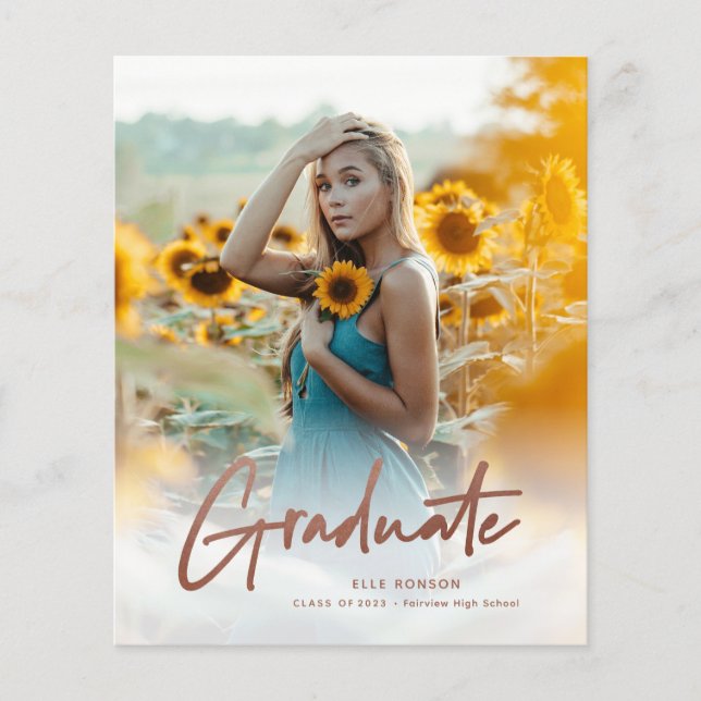 Budget Rose Gold Foto-examensfestinladan (Framsida)