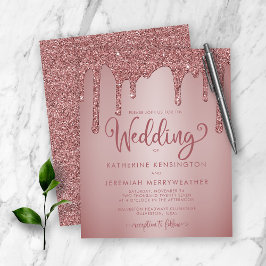 BUDGET Rose Guld Glitter Gnistrande Bröllop