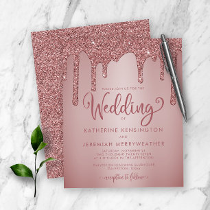 BUDGET Rose Guld Glitter Gnistrande Bröllop