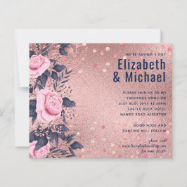 BUDGET Rosegold Blue Rosa BRÖLLOP Girly Glam