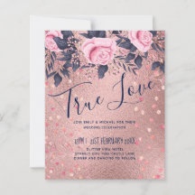 BUDGET Rosegold Blue Rosa BRÖLLOP Girly Glam