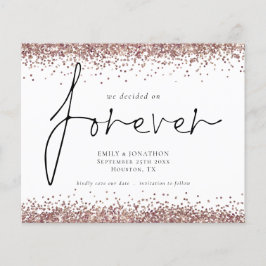 Budget Roséguld Glitter Forever QR Save The Date