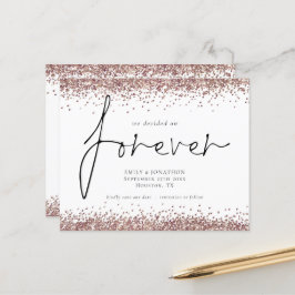 Budget Roséguld Glitter Forever QR Save The Date