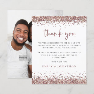 Budget Roséguld Glitter Foto Tacksamhet