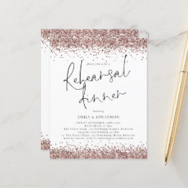 Budget Roséguld Glitter Vigselförberedande Middag