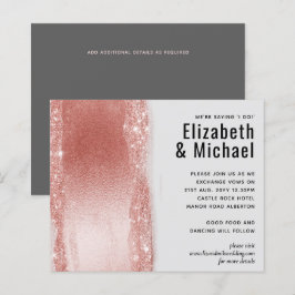 Budget Roséguld Glitterfolie Utseende Bröllop