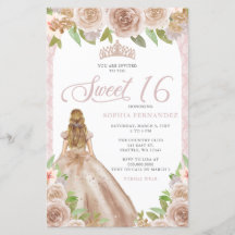 Budget Roséguld Kronprinsessa Tiara Sweet 16