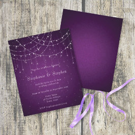 Budget Royal Lila Swirl & String Ljus Bröllop