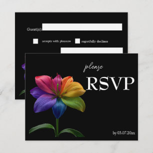 🌈 Budget RSVP Technicolor kärlek  OSA Kort