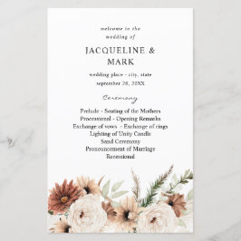 Budget Rus Neutralt Boho Blommigt Bröllop Ceremony