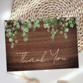 Budget Rustic Bröllop Greenery Tack Anteckningskort