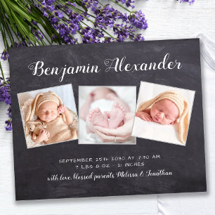 Budget Rustic Chalkboard 3 Photo Birth Tack