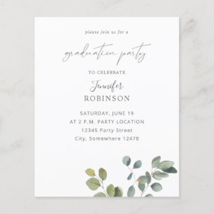 Budget Rustic Eucalyptus Duo 2 Studentfest Flygblad