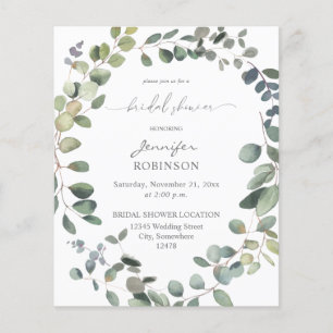 Budget Rustic Eucalyptus Greenery Duo Flyer