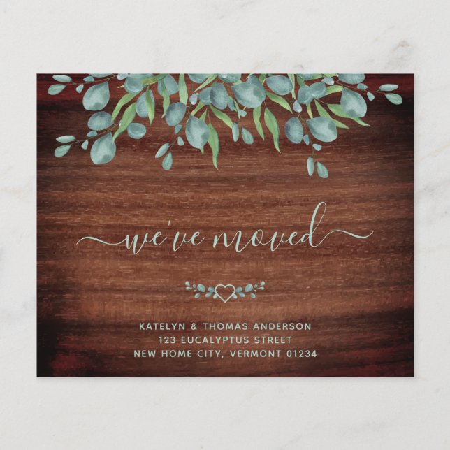 Budget Rustic Eucalyptus Wood Flytta Notification (Framsida)
