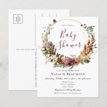 Budget Rustic Fall Blommigt & Greenery Baby Shower