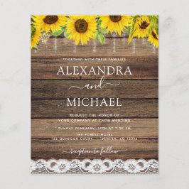 Budget Rustic Farmhouse Solros Rustic Bröllop