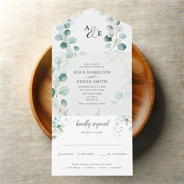 Budget Rustic Greenery Eucalyptus Sage Bröllop (Skapare uppladdad)