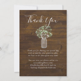 Budget Rustic Gypsophila Mason Burk Bröllop