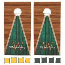 Budget Rustic Modern Emerald Grönt Wood Hue