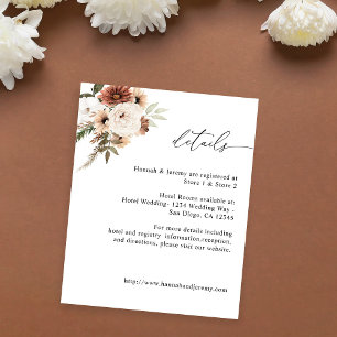 Budget Rustic Neutralt Boho Blommigt Flygblad