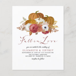 Budget Rustic Pumpkins Fall Wedding bjudande