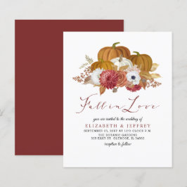 Budget Rustic Pumpkins Fall Wedding bjudande