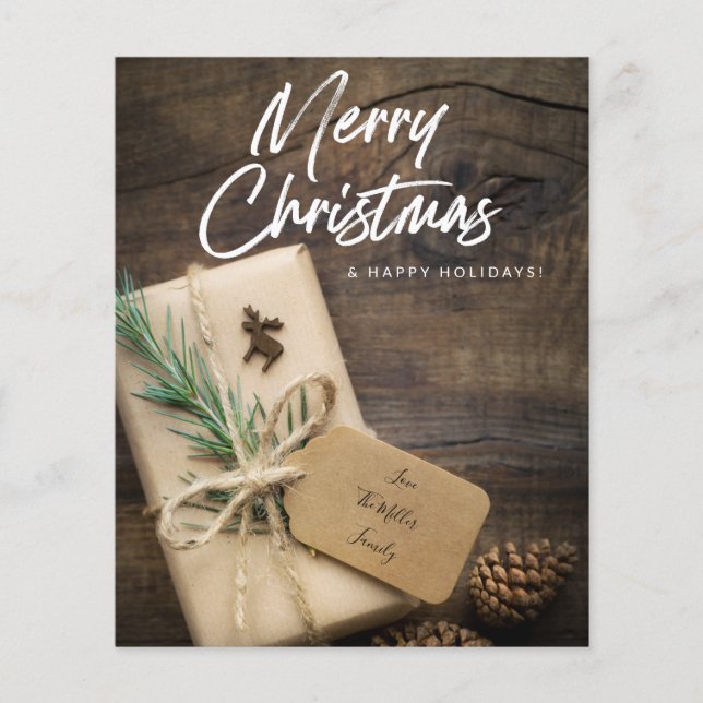 Budget Rustic Reindeer God jul Flygblad (Framsidan)