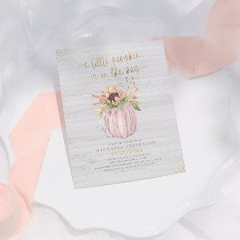 Budget Rustic Rosa & Guld Pumpkin Girl Baby Shower