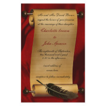 Budget Rustic Rulla Red Wedding bjudande