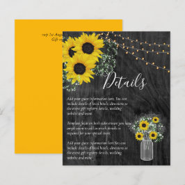 BUDGET Rustic Solros Bröllop - detaljbilaga