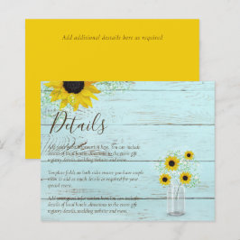 BUDGET Rustic Solros Bröllop - detaljbilaga