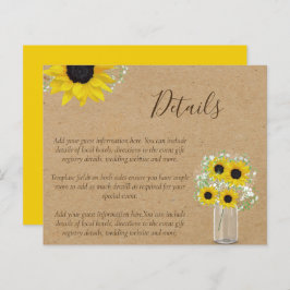 BUDGET Rustic Solros Bröllop - detaljbilaga