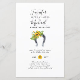 BUDGET Rustic Solros Horseshoe Barn Bröllop Inv