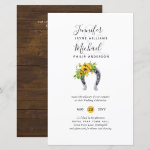 BUDGET Rustic Solros Horseshoe Barn Bröllop Inv