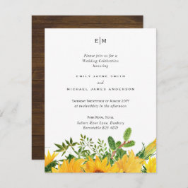 Budget Rustic Sunblommor södra Bröllop