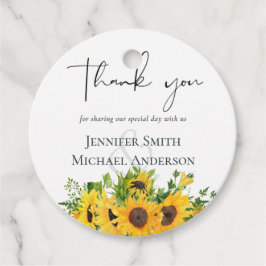 Budget Rustic Sunblommor södra Bröllop Gåvor Etiketter