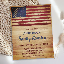 Budget Rustic USA flagga Patriotic Family Reunion