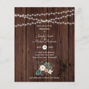 Budget Rustic Wood-blommor Blommigt Bröllop