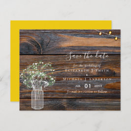 BUDGET Rustic Wood Gypsophila Sparar datumet