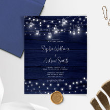 Budget Rustic Wood Mason Burk bröllopsinbjudan