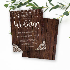 Budget Rustic Wood Snöre String Ljus Bröllop