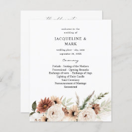 Budget RusticNeutral Boho Blommigt Bröllop Ceremon