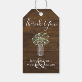 Budget Rustik Gipsört Murad Glas Bröllop Presentetikett