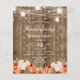 Budget Rustik Trä Blommig Vänner Thanksgiving Midd
