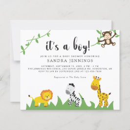 Budget Safari Baby Shower Jungle Animals Boy Cute